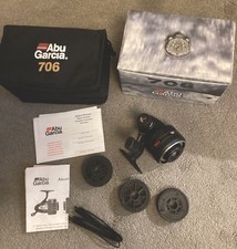 Abu Garcia 706 Fishing Reel with 3 Spare Spools and Case