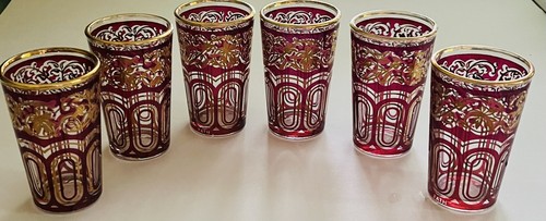 Vintage moroccan tea glasses - tea,