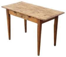 Antique Rustic Elm & Pine Writing Desk Small Kitchen, Dining, or Dressing Table