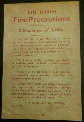 Leaflet poster air raids - leaflet,