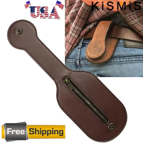Men leather coin purse - leather, outdoor