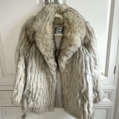Vintage saga fox fur coat - , blue