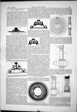 Antique Old Print Iron Railway Sleepers 1879 Cleminson Composite Wheel Brakes
