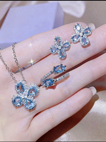 Silver plated blue - silver,