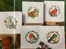 Winter Bird Wreath Cards Robin