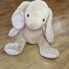 Animal Alley Bunny Rabbit Plush Toys “R” Us Soft Toy Plush Comforter Stripe Feet