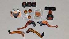 ORANGE LEVERS PEDALS AND CAPS  FOR KTM 390 DUKE 2013 -16