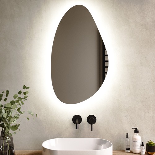Pebble backlit heated bathroom - pebble,