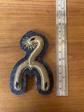 Equitation Instructors wire embroidered badge - Dragoons horse artillery 9 x 6cm