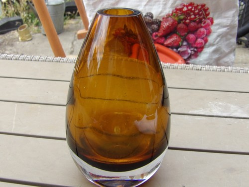 Heavy blown amber - blown,