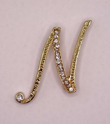 Diamante gold initial - gold, letter