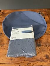 IKEA FROSON Blue Circular Cushion Covers x2 Patio 35cm ( 13 3/4")  diameter -NEW