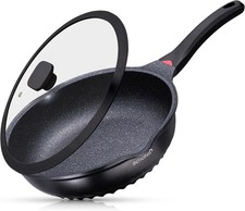 Deep Non-Stick Frying Pan with Lid – 3-in-1 Sauté Pan, Skillet & Mini