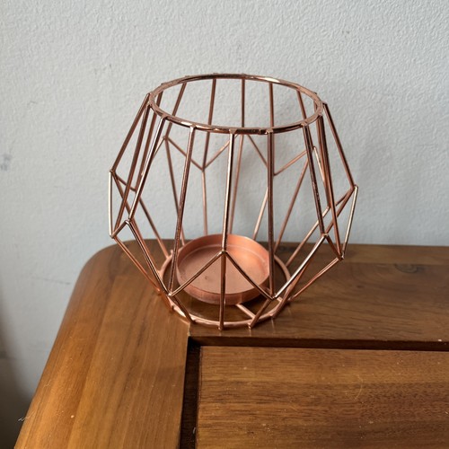 Geometric candle holder rose - candle,