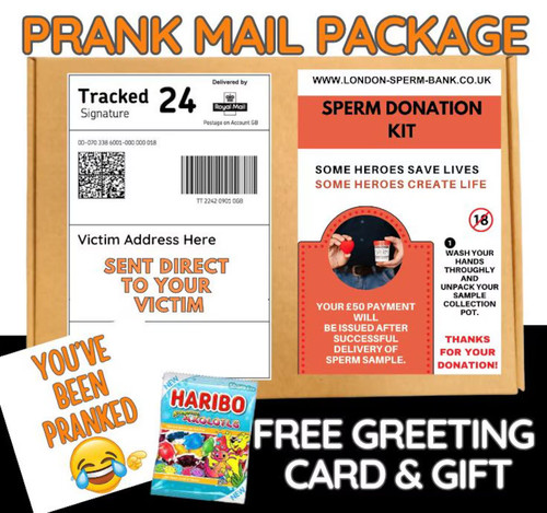 Funny prank mail package gag - mail, package: