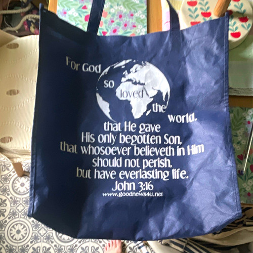 Blue white reusable shopping - blue,