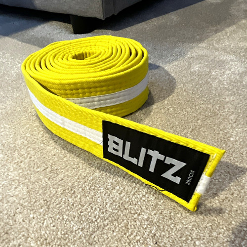Blitz yellow martial arts belt - blitz,