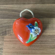 Goebel Orange Porcelain Vase Heart Wall Vase 8.5 cm