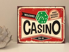 1x Casino Rustic Retro Metal