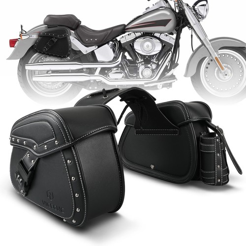 Motorcycle saddlebags pu - 12",