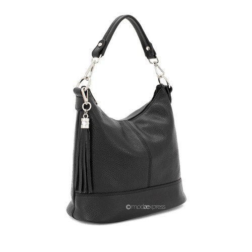 Leather bucket bag with - bucket,