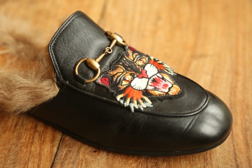 Gucci princetown black leather - gucci,