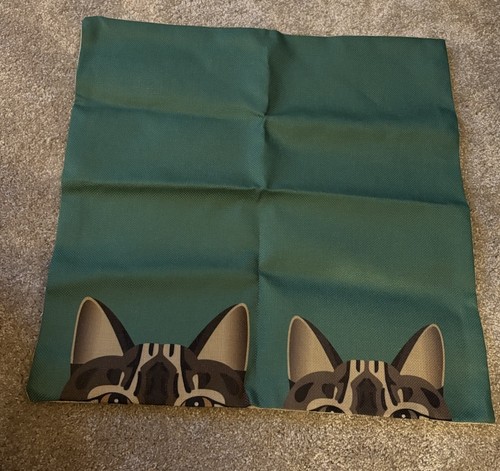 Cute tabby cat - cute, green