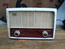 Vintage Phillips 151U Valve Radio With Brown Bakelite Case