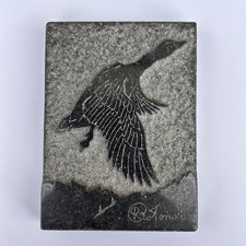 Raffaele Rotondo Canadian Goose Handcarved Inuit Stone Artwork Eskimo Soapstone