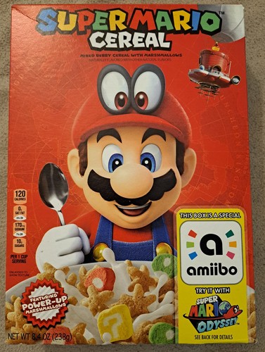 Super mario cereal box - cereal, amiibo