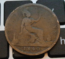 1860 Victoria One Penny