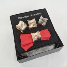 Grenadier Silversmiths Silver Plated Napkin Rings (set of 4)