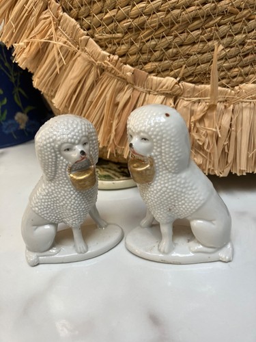 Antique china dogs poodles - antique,