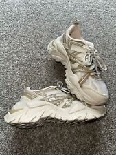 Womens Fila Trainers, Size 4.5, Beige, Grey Colour, Electrove 2 Sneakers, Chunky