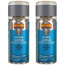 Hycote Colour Spray Paint XDFD718 Ford Sea Grey (Metallic) 150mL Fast Drying x2