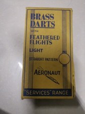 Aeronaut Brass Darts Feathered Flight Brown Ultra Rare Used Boxed Retro Collecto