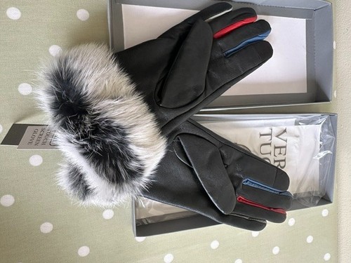 Ladies black leather - leather, gloves