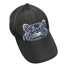 KENZO PARIS Mens Baseball Cap Black with Embroidered Tiger Designer Hat