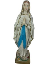 Madonna Prayer Statue Figure Handcrafted Resin Italy 17.5cm Tall