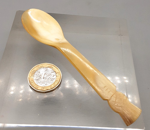 Vintage horn spoon with - spoon,