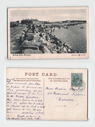 Postcard bathing sands - -,