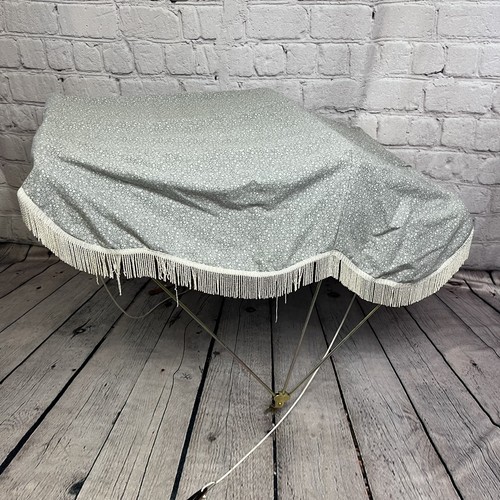 Vintage pram canopy - grey, white
