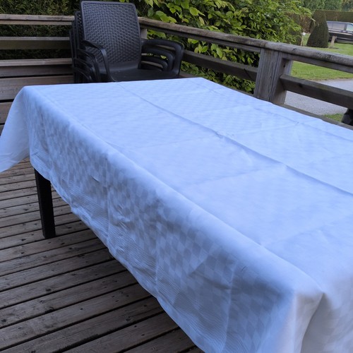 Vintage white linen mix - linen,