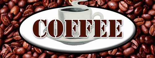 Coffee decal shop - coffee, sign