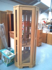 corner glass display cabinet