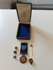 Rotary International 1971/72 Past President Silver Hallmark Medal & Pin Badges
