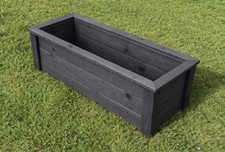 Wooden garden planter trough