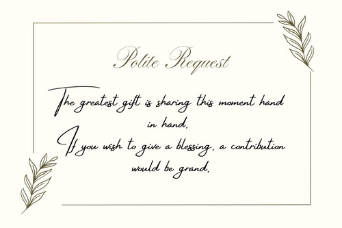 Wedding cash request card - request, 4×6