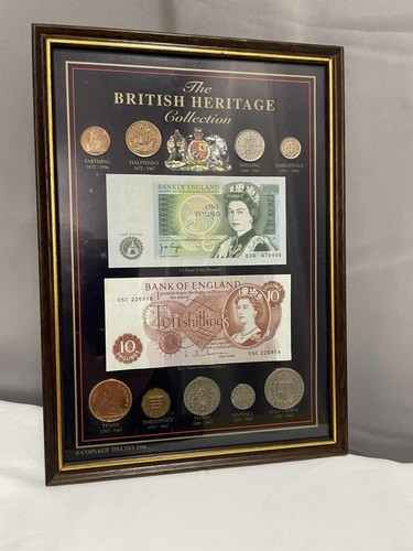 Framed british heritage coin - framed,