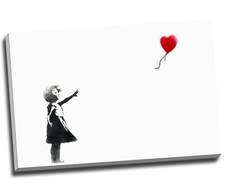 Banksy red balloon girl - balloon, canvas